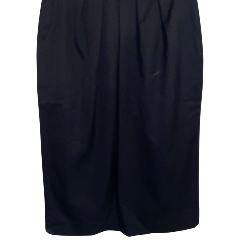Pendleton Skirt Womens Small 27” Waist 100% Wool Pencil Pockets Secretary Black - Picture 3 of 12